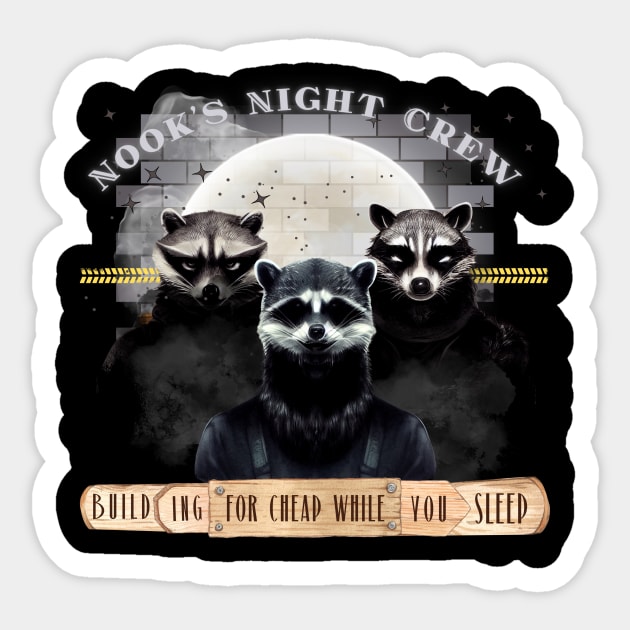 Nook’s Night Crew Sticker by MegBliss